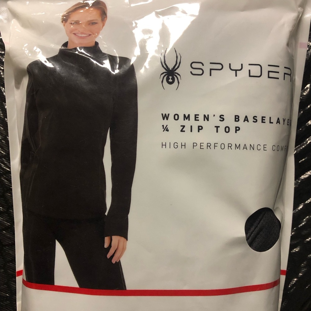 Spyder‎ women baselayer 1/4 zip top black
